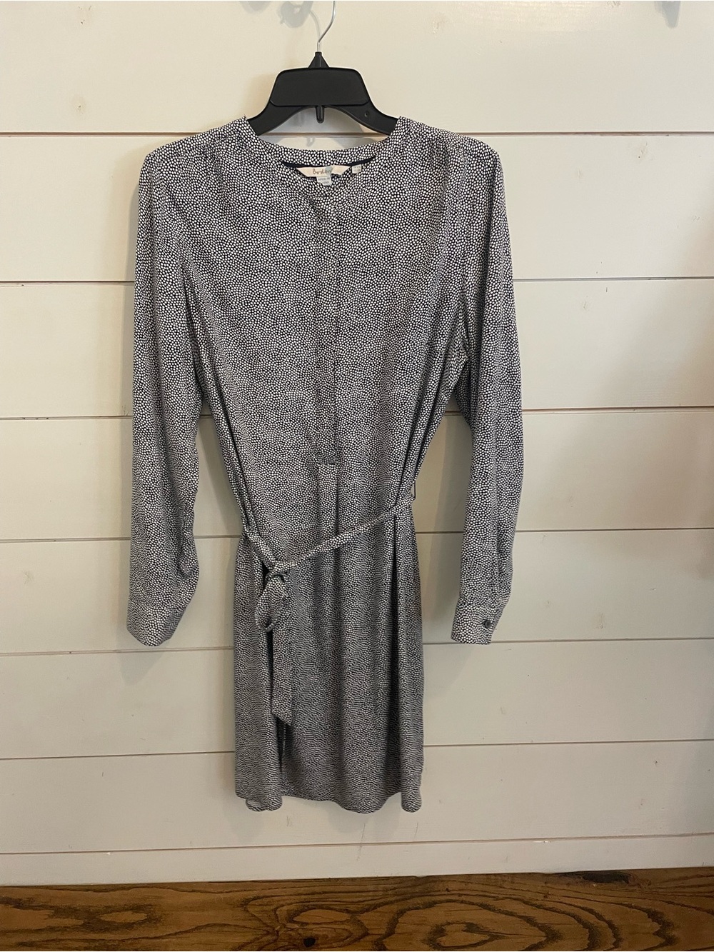 Boden navy/White Dot Belted Shirt Dress